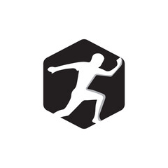 running logo icon sport design illustration.