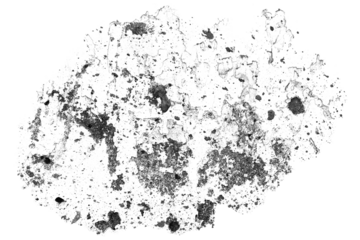 Cracked old weathered wall with a transparent PNG background macro