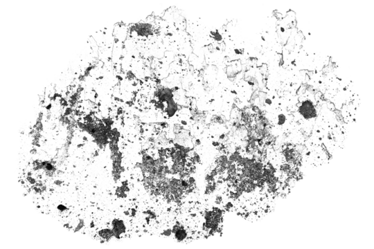 Cracked old weathered wall with a transparent PNG background macro