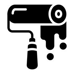 paint roller Solid icon