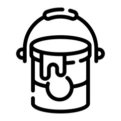 paint can Line Icon