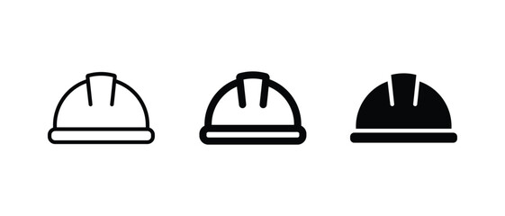 Helmet icon vector illustration. Construction helmet icon. for web, ui, and mobile apps - obrazy, fototapety, plakaty