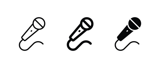 Microphone icon vector illustration. for web, ui, and mobile apps