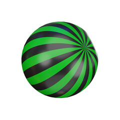 watermelon 3d render icon illustration on transparent background, summer 3d icon.