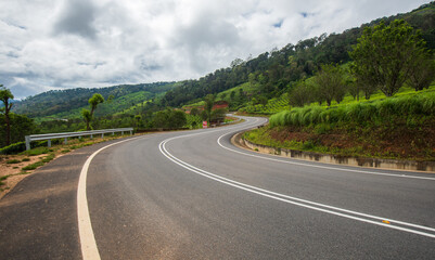 road in the countryside, Theni to Munnar National Highway.