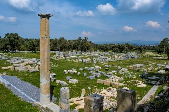 The Temple of Dionysos in Ancient City of Teos, Izmir, Turkey
