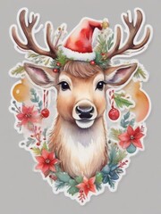 Reindeer stickers to decorate your Christmas gifts