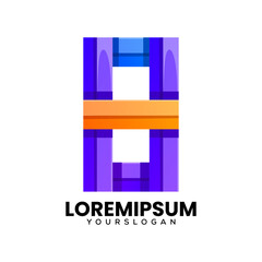 creative number 8 colorful icon logo design