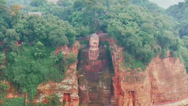 Leshan Giant Buddha, Sichuan, China, stone carved Buddha