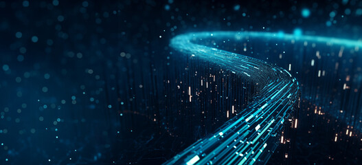 data science technology background, data flow