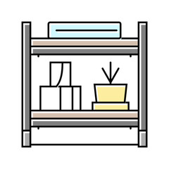 shelf bathroom interior color icon vector. shelf bathroom interior sign. isolated symbol illustration