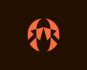 Abstract O with arrow creative business logo design