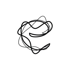Abstract Letter E Logo Design Template - Vector Illustration