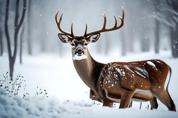 deer is snow.