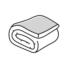 blanket bedroom interior color icon vector. blanket bedroom interior sign. isolated symbol illustration