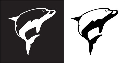 Illustration vector graphics of whale icon