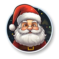 santa claus cartoon sticker