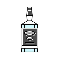 whiskey glass bottle color icon vector. whiskey glass bottle sign. isolated symbol illustration