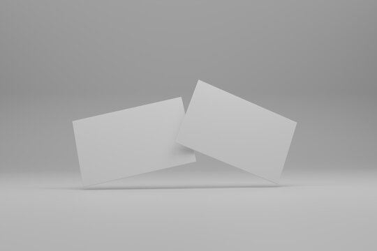white blank business cards for mock up