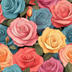 repeat petal rose textile ornament print wedding romantic elegance fabric wallpaper bouquet 