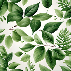 green leaves pattern