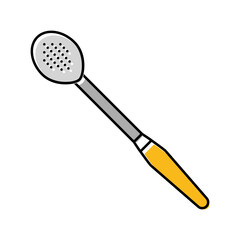 slotted spoon kitchen cookware color icon vector. slotted spoon kitchen cookware sign. isolated symbol illustration