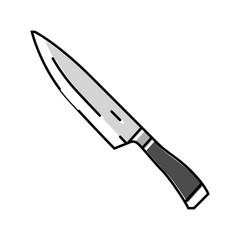 chef knife kitchen cookware color icon vector. chef knife kitchen cookware sign. isolated symbol illustration