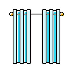 curtain living room color icon vector. curtain living room sign. isolated symbol illustration