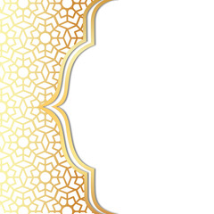 Golden islamic frame