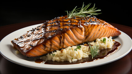 Grilled beef fillet steak meat with rosemary