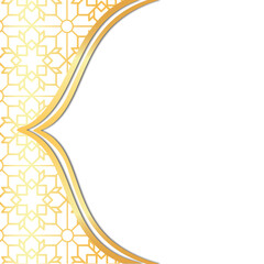 Golden islamic frame