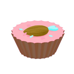 カップに入ったカラフルなトッピングのいちごチョコレートのイラスト