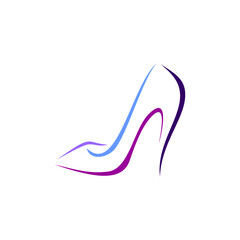 women shoes logo vector