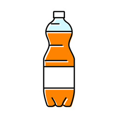 drink soda plastic bottle color icon vector. drink soda plastic bottle sign. isolated symbol illustration