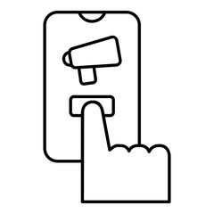 Advertising thin line icon