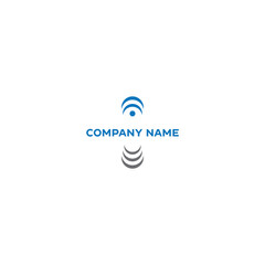 modern connect signal technology vector logo design