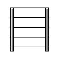 storage rack garage tool color icon vector. storage rack garage tool sign. isolated symbol illustration