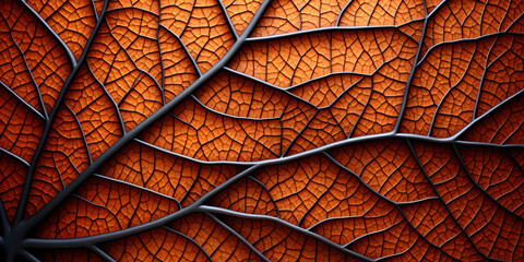 close-up photo of intricate leaf veins and pattern - obrazy, fototapety, plakaty