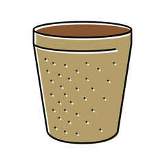 paper pulp pot garden tool color icon vector. paper pulp pot garden tool sign. isolated symbol illustration