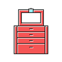 jewelry organizer box home interior color icon vector. jewelry organizer box home interior sign. isolated symbol illustration