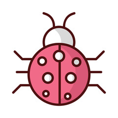 Ladybug icon vector stock illustration