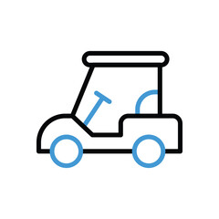 Golf Cart Icon vector stock illustration