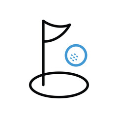 Golf Course Icon vector stock illustration