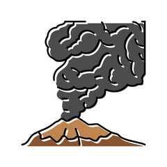 volcanic smoke color icon vector. volcanic smoke sign. isolated symbol illustration
