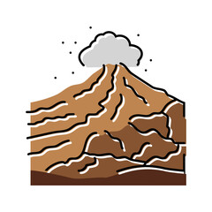 volcano rock landskape color icon vector. volcano rock landskape sign. isolated symbol illustration