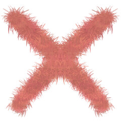 Cute fluffy number elements, soft style letter number illustration