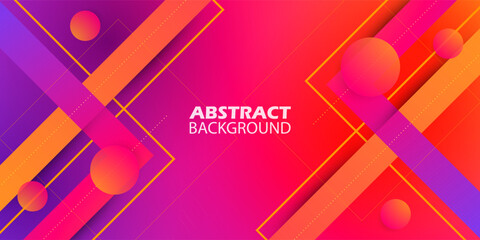 Abstract triangle background geometric colorful orange and purple gradient stripes and arrows concept on trendy color background. Poster and banner design. Eps10 vector