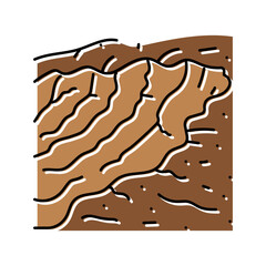 landslide disaster color icon vector. landslide disaster sign. isolated symbol illustration