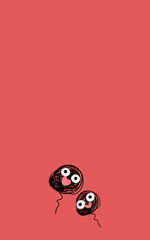 丸いかわいいオバケ