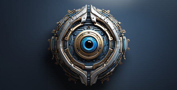 a robot 3D eyes - Powered by Adobe